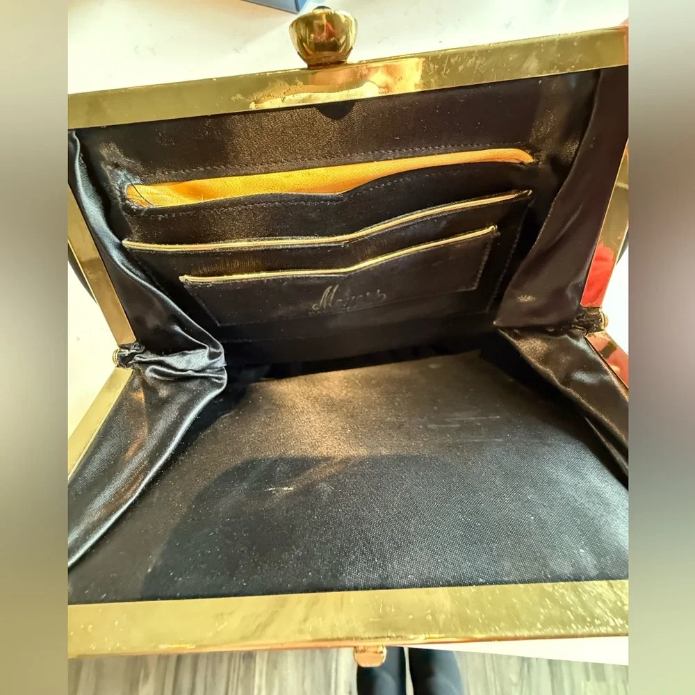 Vintage Meyers Made in USA Elegant Black Women's Handbag - Picture 5 of 9